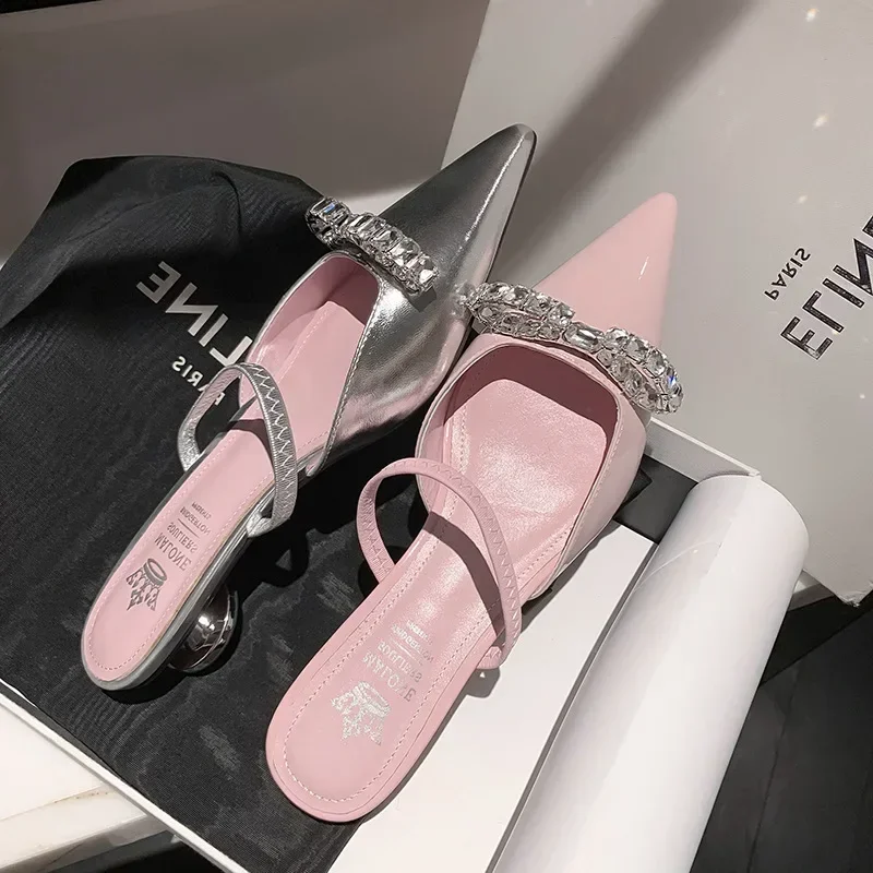 Women'S Shoes Clogs - 여성용 핑크색 슬리퍼 봄 여름 플랫