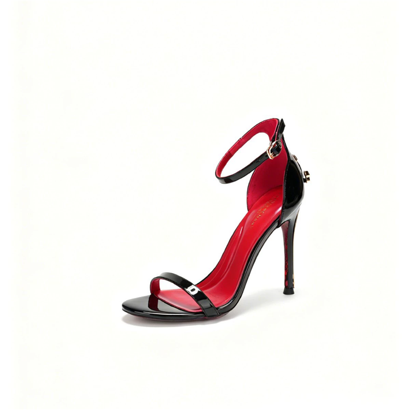 Women'S Shoes Red Bottoms - 여름 신상 라운드 토 레이커드 가죽
