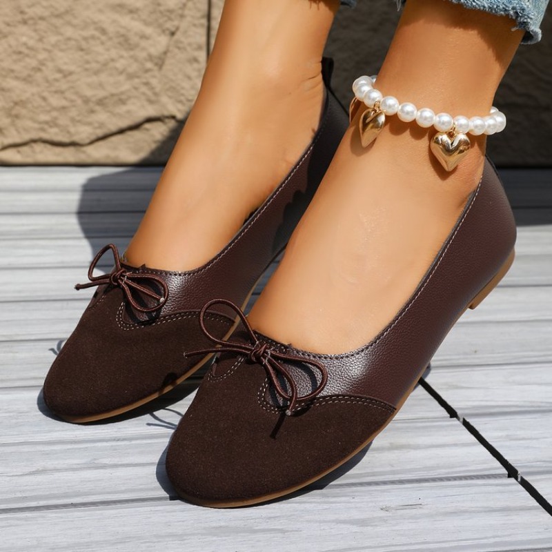 Women'S Shoes Clogs - 여성용 슬립온 플랫 슈즈, 단색 봄