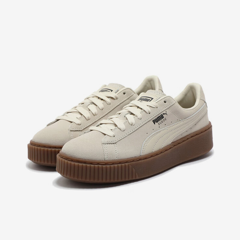 Women Shoes Puma - 푸마 정품 SuedePlatformCORE 여성용 화이트 로우탑