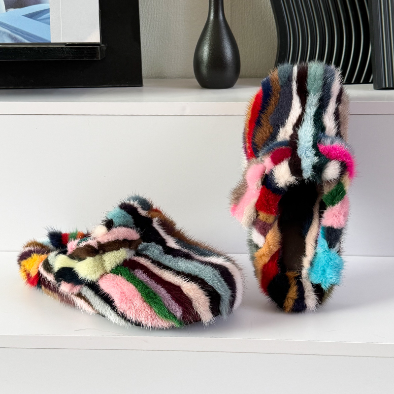 Women'S Shoes Clogs - 여성용 뮬 및 클로그 밍크 퍼