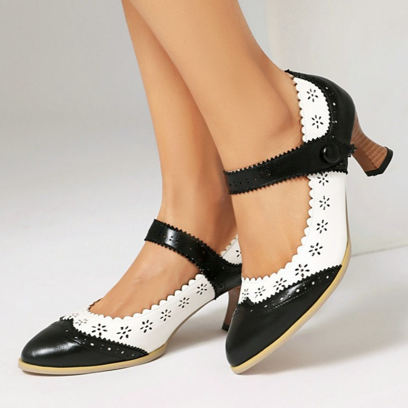 Women'S Xti Shoes - 여성 투톤 메리제인 펌프스 속이 빈