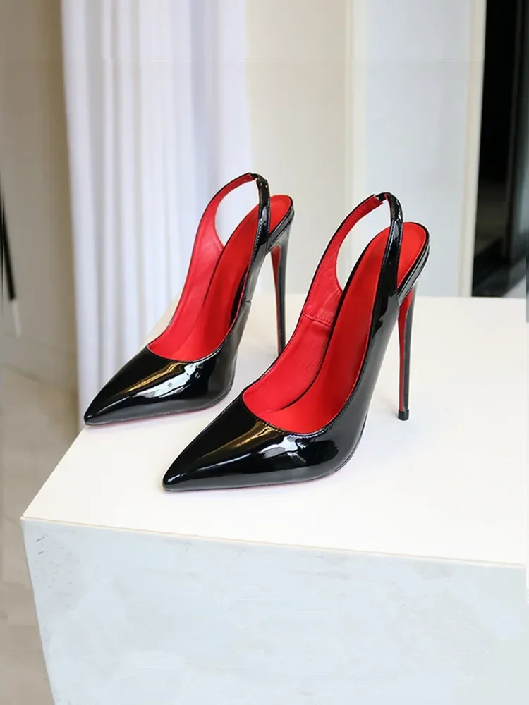 Women'S Shoes Red Bottoms - 뒷면 스트랩 빨간색 바닥 빨간색 내부
