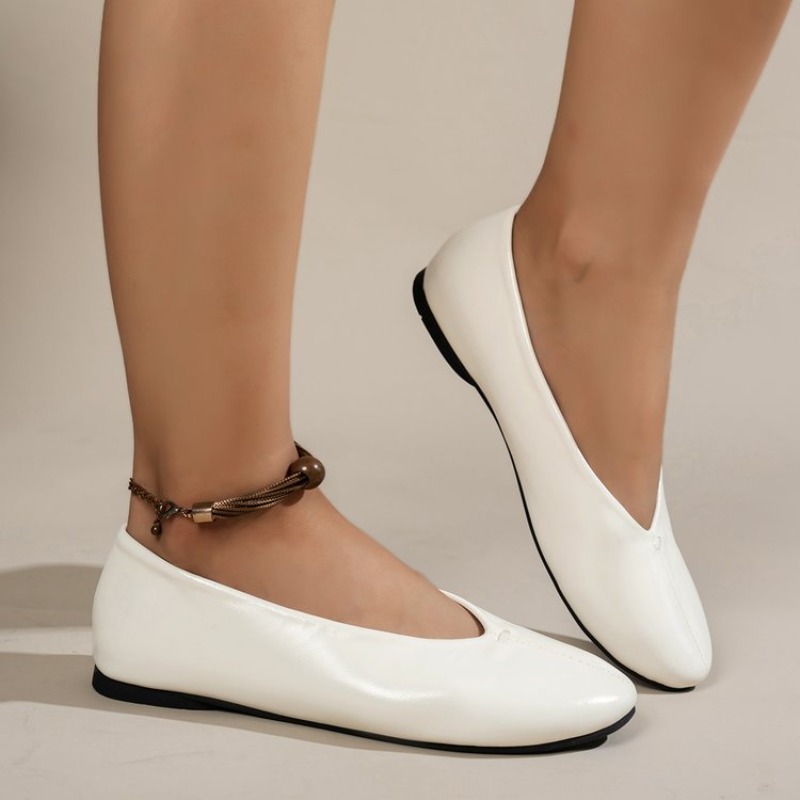 Women'S Shoes Clogs - 컴포트 라운드 토 얕은 굽 슈즈