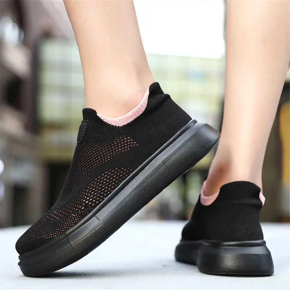 Women Shoes Brown Colour - 여성용 플랫폼 스타킹 다크 브라운 신발,