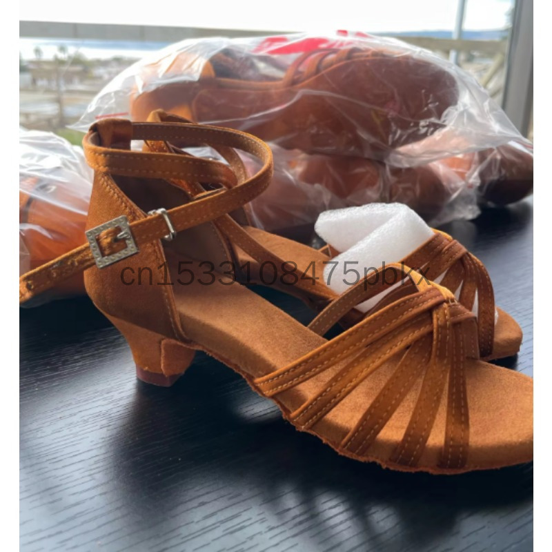 Women Shoes Kinds - 성인용 새틴 라틴 댄스화 부드러운 밑창
