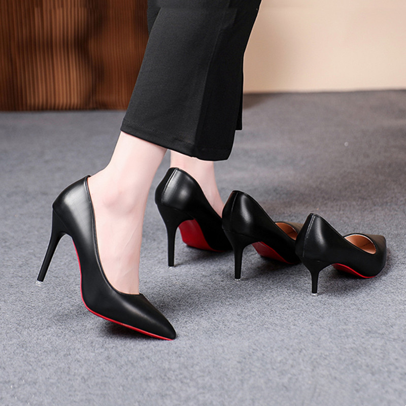섹시한 패션 레드 단독 여성 펌프 매트 가죽 스틸레토  - Women'S Shoes Red Bottoms 리뷰 및 가격