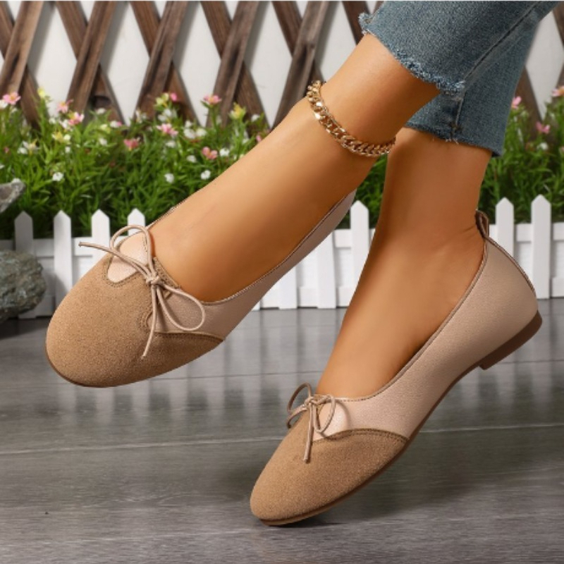 여성용 슬립온 플랫 슈즈, 단색 봄 가을 작업화, 리본 - Women'S Shoes Clogs 리뷰 및 가격