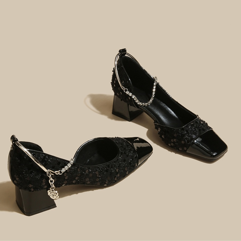 2025 새 디자이너 봄 스퀘어 발가락 스팽글 여성 메 - Women Shoes Mk 리뷰 및 가격