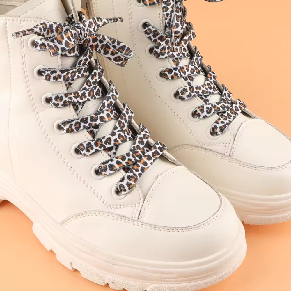 1 쌍 최신 클래식 레오파드 프린트 신발끈 여성 소녀  - Women Shoes Kinds 리뷰 및 가격