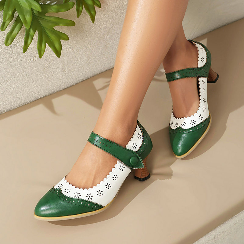 여성 투톤 메리제인 펌프스 속이 빈 브로그 스캘럽드 엣 - Women'S Xti Shoes 리뷰 및 가격
