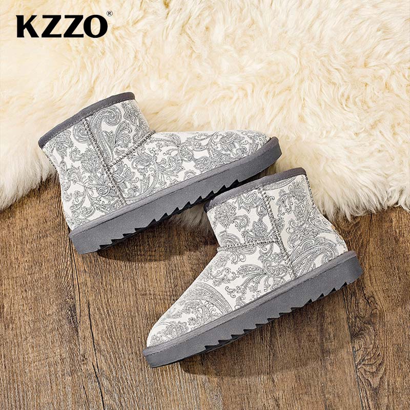 KZZO 여성용 천연 가죽 스노우 부츠, 짧은 캐주얼  - Women Shoes In Australia 리뷰 및 가격