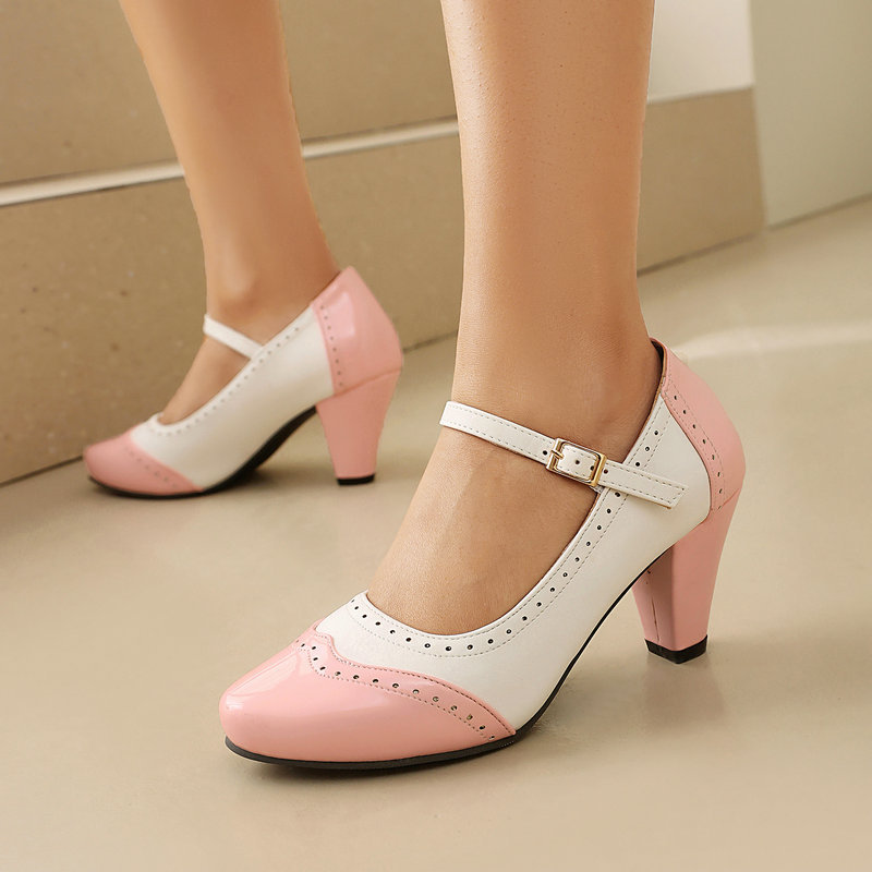 메리 제인 슈즈 여성용 에나멜 가죽 블록 힐 펌프스 레 - Women'S Xti Shoes 리뷰 및 가격