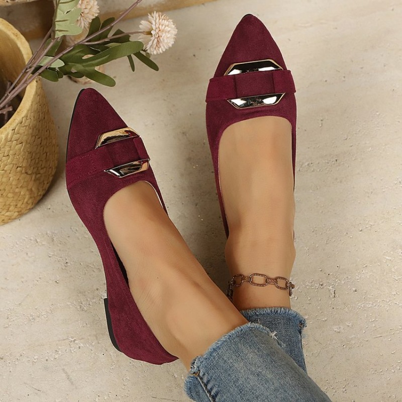 여성용 포인티드 토 스웨이드 플랫 슈즈, 편안한 캐주얼 - Women'S Shoes Clogs 리뷰 및 가격