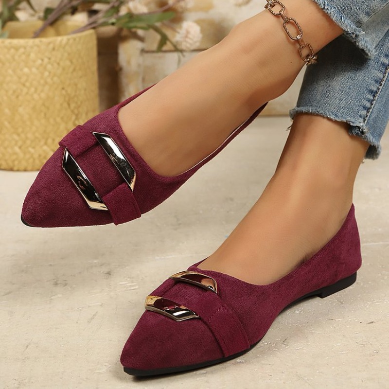 여성용 포인티드 토 스웨이드 플랫 슈즈, 편안한 캐주얼 - Women'S Shoes Clogs 리뷰 및 가격
