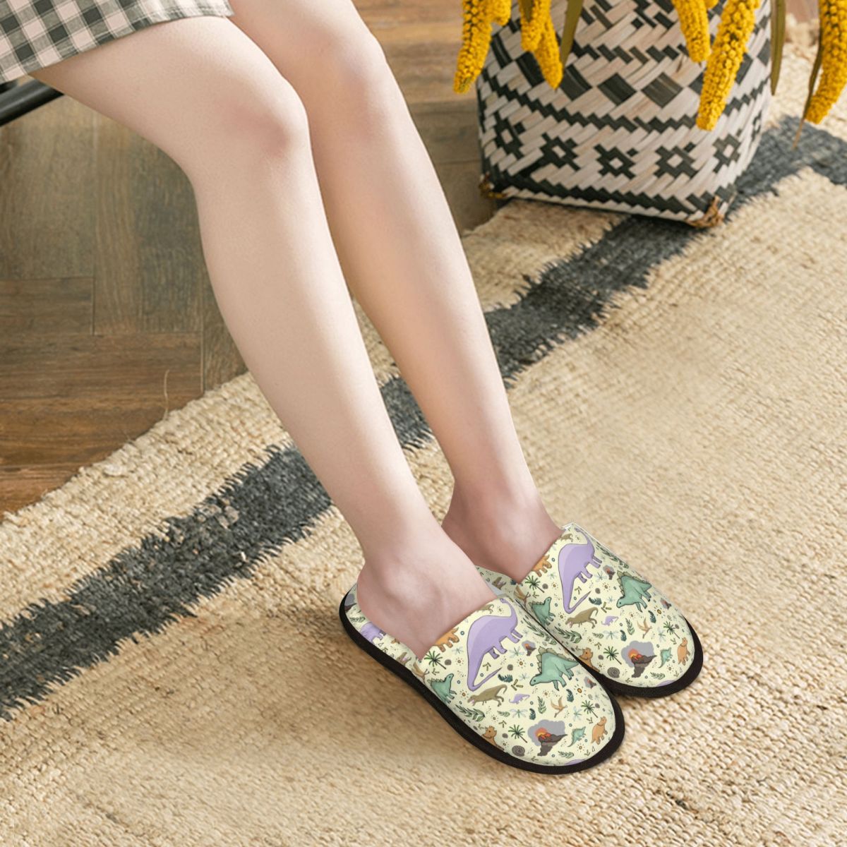 맞춤형 만화 공룡 부드러운 메모리 폼 실내 슬리퍼 여성 - Women Shoes Kinds 리뷰 및 가격