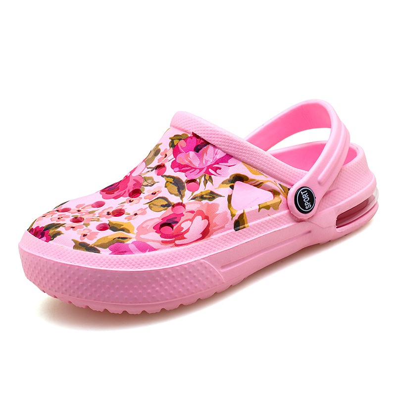 여름 여성 꽃 낙서 나막신 샌들 귀여운 신발 남성 샌들 - Women'S Shoes Crocs 리뷰 및 가격