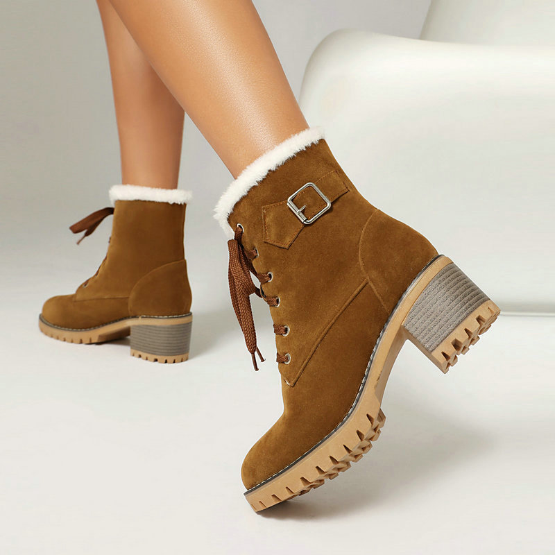 여성 겨울 스노우 부츠 스웨이드 퍼 안감 앵클 부츠 레 - Women'S Xti Shoes 리뷰 및 가격