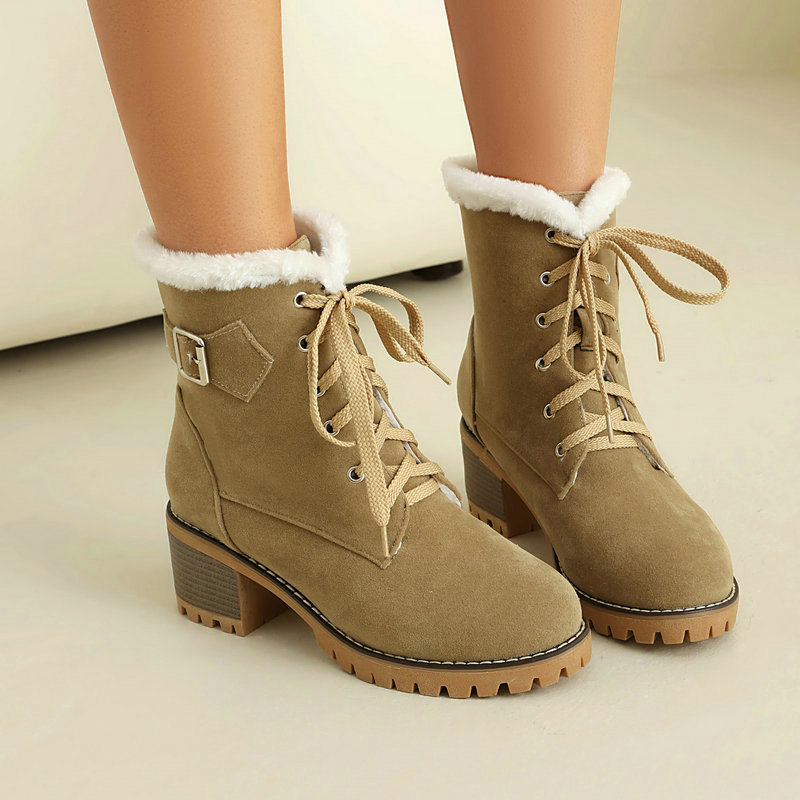 여성 겨울 스노우 부츠 스웨이드 퍼 안감 앵클 부츠 레 - Women'S Xti Shoes 리뷰 및 가격