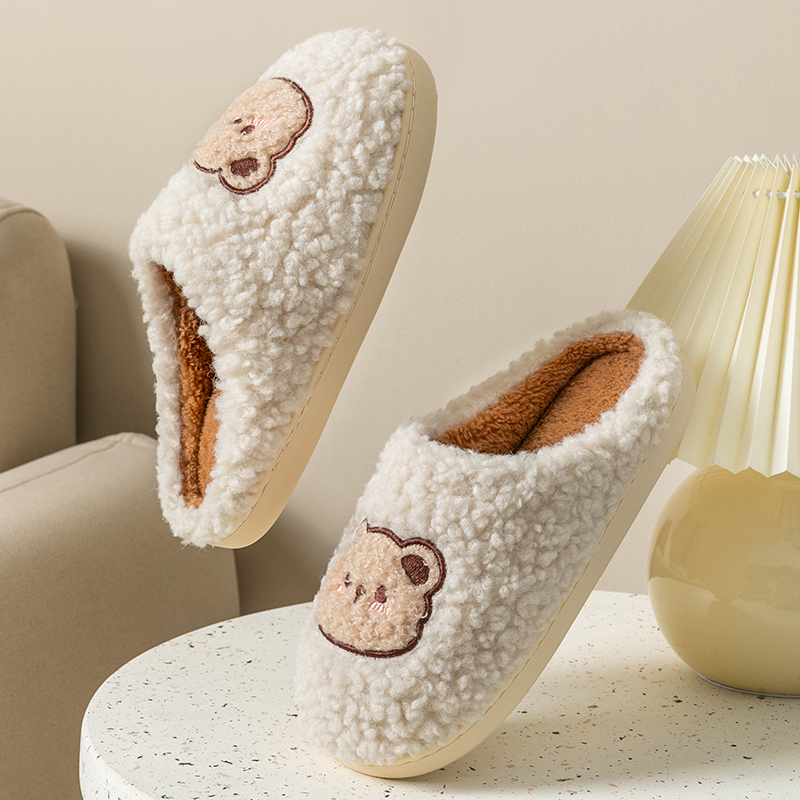 귀여운 곰돌이 모양의 부드러운 털 슬리퍼, 따뜻한 플러 - Women'S Shoes For Fall 리뷰 및 가격