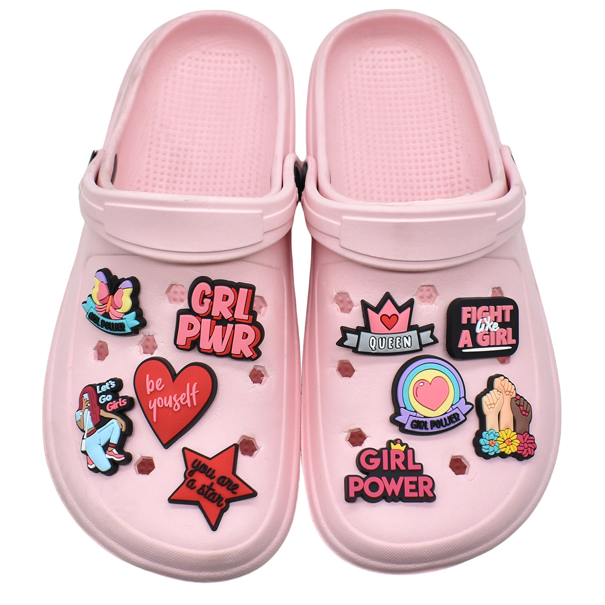 귀여운 핑크 파워 슈즈 참 장식, 악어 핀 액세서리,  - Women'S Shoes Crocs 리뷰 및 가격