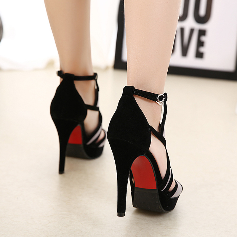 유럽풍 플록 버클 스트랩 컬러 매칭 속이 빈 얇은 굽  - Women'S Shoes Clogs 리뷰 및 가격