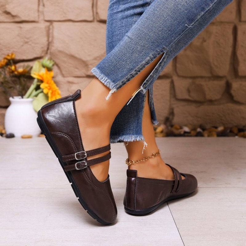 여성용 단색 플랫 슈즈, 세련된 소프트 솔 일체형 슬립 - Women'S Shoes Clogs 리뷰 및 가격