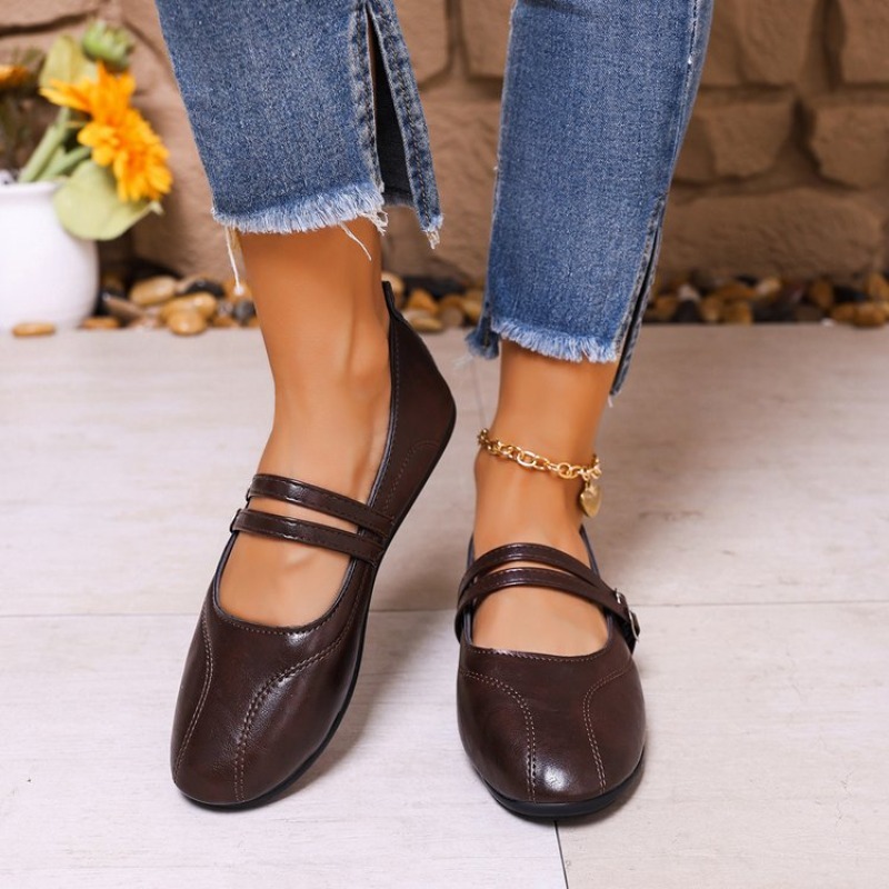 여성용 단색 플랫 슈즈, 세련된 소프트 솔 일체형 슬립 - Women'S Shoes Clogs 리뷰 및 가격