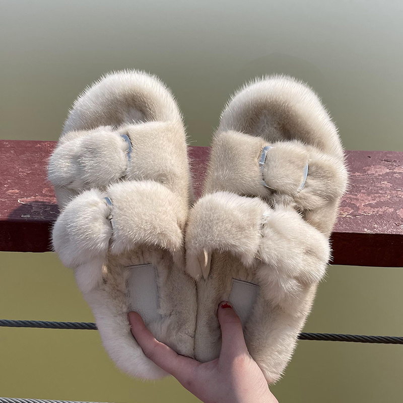 여성 샌들 슬리퍼 오픈토 럭셔리 밍크 퍼 슬리퍼 여름  - Women Shoes Mk 리뷰 및 가격