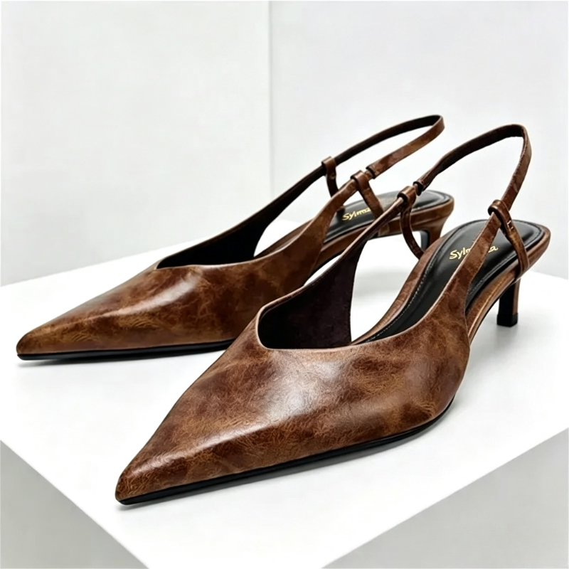 레트로 브라운 키튼 힐 디자이너 펌프스 여성 섹시 포인 - Women Shoes Brown Colour 리뷰 및 가격